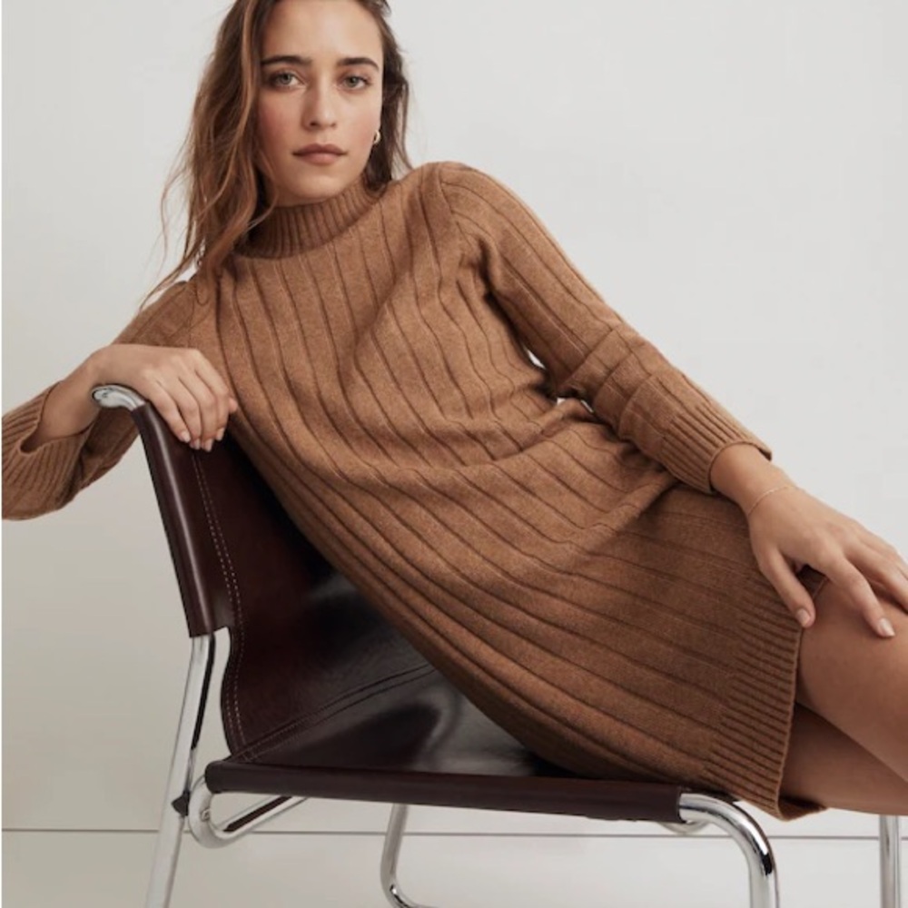 Madewell Ribbed Mini Sweater Dress